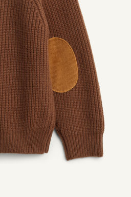 LIMITED EDITION 100% WOOL CARDIGAN WITH ELBOW PATCHES - Zara фото 7