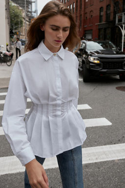 PLEATED POPLIN SHIRT - Zara фото 2
