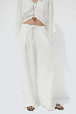 LINEN BLEND TROUSERS - Zara фото 4