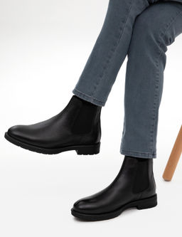 Siyah %100 Deri Kau_uk Taban Chelsea Bot