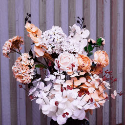 Цена за 2 шт. Искусственные цветы "FLOWERS MAGIC" 53см Роза шампань