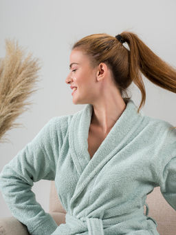 Халат махровый KARNA NORA (Ментол)  фото 7