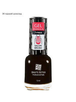Brigitte Bottier Лак д/ногтей GEL FORMULA тон 34 горький шоколад 12мл BB-GF34