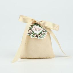 Цена за 5 шт. Мешочек подарочный из хлопка «С Новым годом», 10×12 см ± 1.5 см