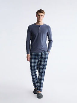 Standart Kal?p Ekose Erkek Pijama Alt