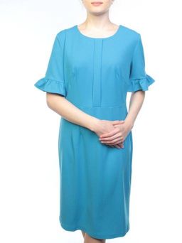 8834 LT. BLUE Платье женское (90% полиэстер, 10% эластан)