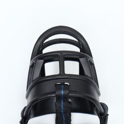 Намордник для собак №1 с трехсторонним ремешком, каучук, ДН 6 см, ОМ 22 см, чёрный - Пижон фото 6