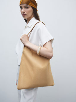 Женский шоппер MAISON DAVID CAROL Артикул 4646776, песочно-бежевый