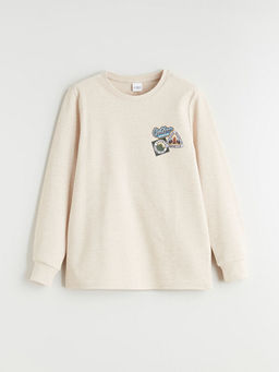 Bask?l? Erkek ?ocuk Pijama ?st