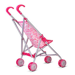 Коляская кукольная трость, металлическая, принт сладости