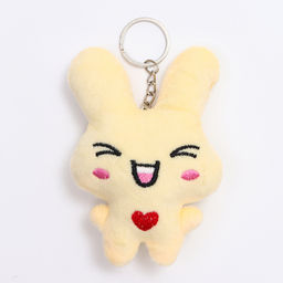 Брелок - мягкая игрушка «Зайка с сердцем», 11 см, цвет МИКС