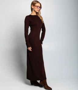 Платье #КТ25114, шоколадный