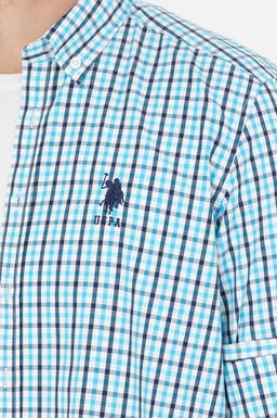 U. S. Polo Assn Erkek Kareli Turkuaz G_mlek Sepette S_rpriz _ndirim - U.s. polo assn фото 7