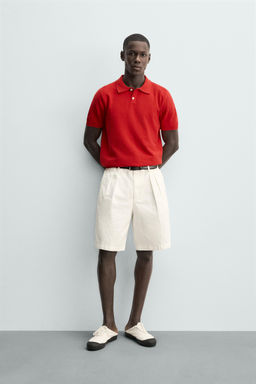 POLO PUNTO REGULAR FIT ESTRUCTURA / Rojo