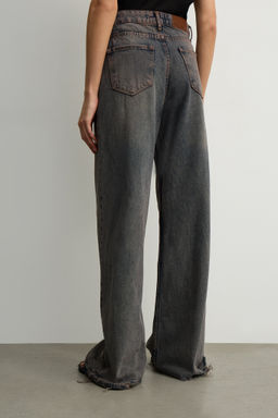 Джинсы клеш с винтажной варкой - Mollis фото 4