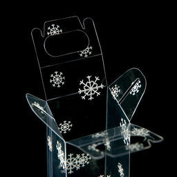 Цена за 5 шт. Складная коробка из PVC 4 x 4 x 8 см Праздничное настроение - UPAK LAND фото 7