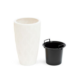 Кашпо "Флэйм" 61л (со вставкой 289х230мм) (белый) М8885