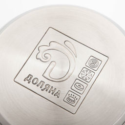 Кастрюля Доляна Роскошь, 2.2 л, d=19 см, с крышкой, капсульное дно, нержавеющая сталь  фото 5