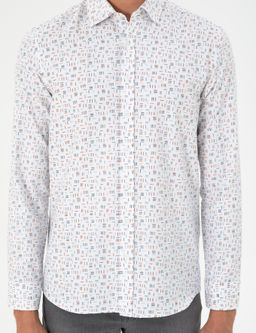 Turuncu Slim Fit Uzun Kollu G_mlek - Pierre cardin фото 6