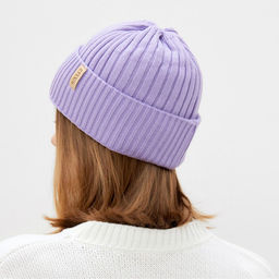 Шапка женская MINAKU Бини цвет лаванда, размер 56-58  фото 3