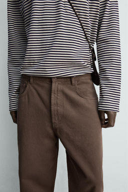 JEANS STRAIGHT FIT LAVADO / Marr?n / Topo - Zara фото 7