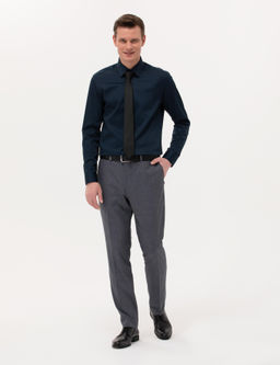Lacivert Slim Fit Uzun Kollu Klasik G_mlek - Pierre cardin фото 11
