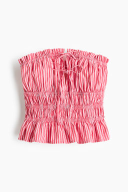 Top bandeau de algod?n con cord?n de ajuste
