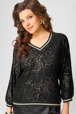 Джемпер FITA 20722 черно-золотистый