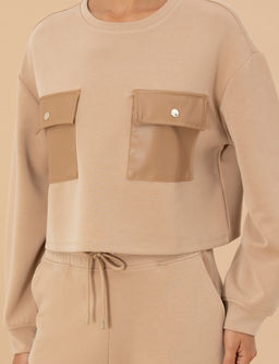 Bej Sweatshirt