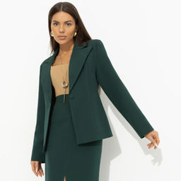 Жакет на подкладе с подплечниками Радость босса (зеленый) - Charutti фото 2