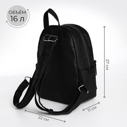 Рюкзак женский городской TEXTURA, цвет чёрный  фото 2