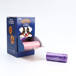 Цена за 15 шт. Пакеты для уборки за собаками в шоубоксе Пушистое счастье (15 рулонов по 15 пакетов, 22 х 30 см)