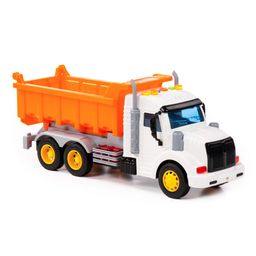 Профи, автомобиль-самосвал инерционный (со светом и звуком) (оранжевый) (в коробке) - Полесье фото 11