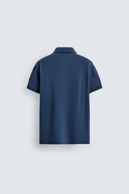 POLO PIQU? REGULAR FIT LAVADO / Azul - Zara фото 8
