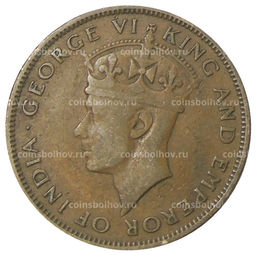 Монета 1 цент 1947 года Британский Гондурас