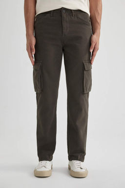 Брюки прямого кроя с нормальной талией и нормальной талией - Defacto фото 5