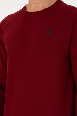Свитшот мужской U.S. Polo Assn бордово-красный  фото 7