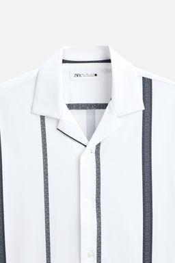 ELASTIC SHIRT WITH STRIPED PRINT - Zara фото 8