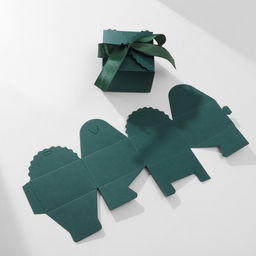 Цена за 12 шт. Коробочка подарочная Сюрприз 6x6x4,5, изумрудный - Simaland фото 2