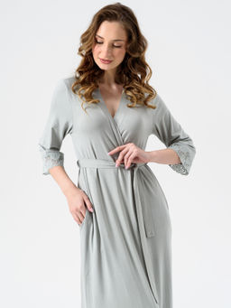 Халат Оптима Флирт из вискозы с лайкрой зеленый  фото 3