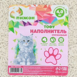 Наполнитель тофу, Пижон оригинальный 4 кг впитываемость до 10 л  фото 2