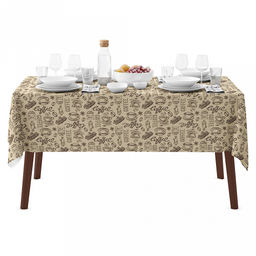 Скатерть 220х145см "Эспрессо, вид 1/1", длина стола до 180см, на 8-10 персон, рогожка (хлопок 100%) 171г/м2, упаковка классическая, пакет ПВХ 28х41см, "Домашняя мода" (Россия)