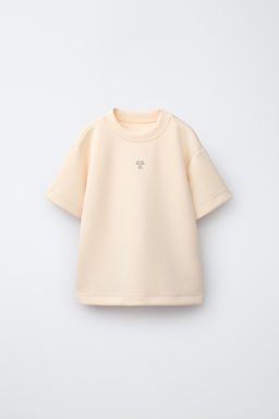 CAMISETA TEXTO SPORTY / Mandarina