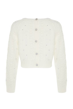 Ekru Cift Tarafl? Kullan?labilen Triko Kazak-H?rka TWOAW24KZ00144 - Trendyolmilla фото 6