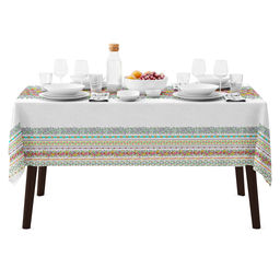 Цветочные узоры Скатерть 150х145см, длина стола до 110см, на 4 персоны, хлопок Премиум 186г/м2, Домашняя мода (Россия)  фото 5