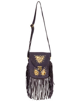 Сумка замшевая с бахромой через плечо 1111/5