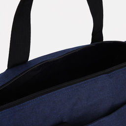 Сумка спортивная на молнии, отдел для обуви, длинный ремень, цвет синий - Simaland фото 5