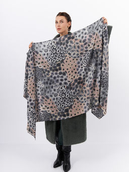 Большой, мягкий, тонкий и очень нежный двусторонний палантин с рисунком - Tantino фото 8