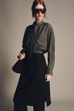 ZW COLLECTION PAREO STRAIGHT-LEG TROUSERS - Zara фото 8