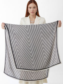 Большой, мягкий, тонкий и очень нежный двусторонний палантин с рисунком - Tantino фото 2